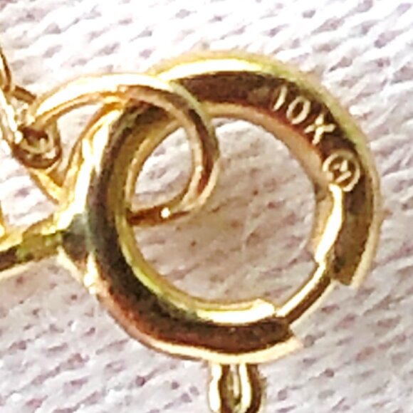 14K Yellow Gold Puffy Heart Pendant and 10K Gold Necklace - Picture 12 of 13